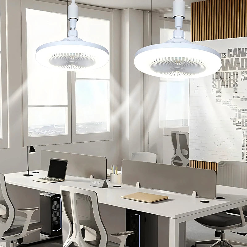 Foco Ventilador 360°: ¡Luz y Frescura con Estilo! 🌟🌬️💡