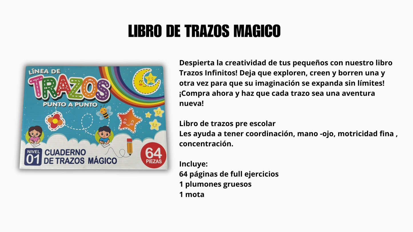 📖✨ Cuaderno de Trazos Mágicos – Despierta la Creatividad de los Pequeños 🌈✏️