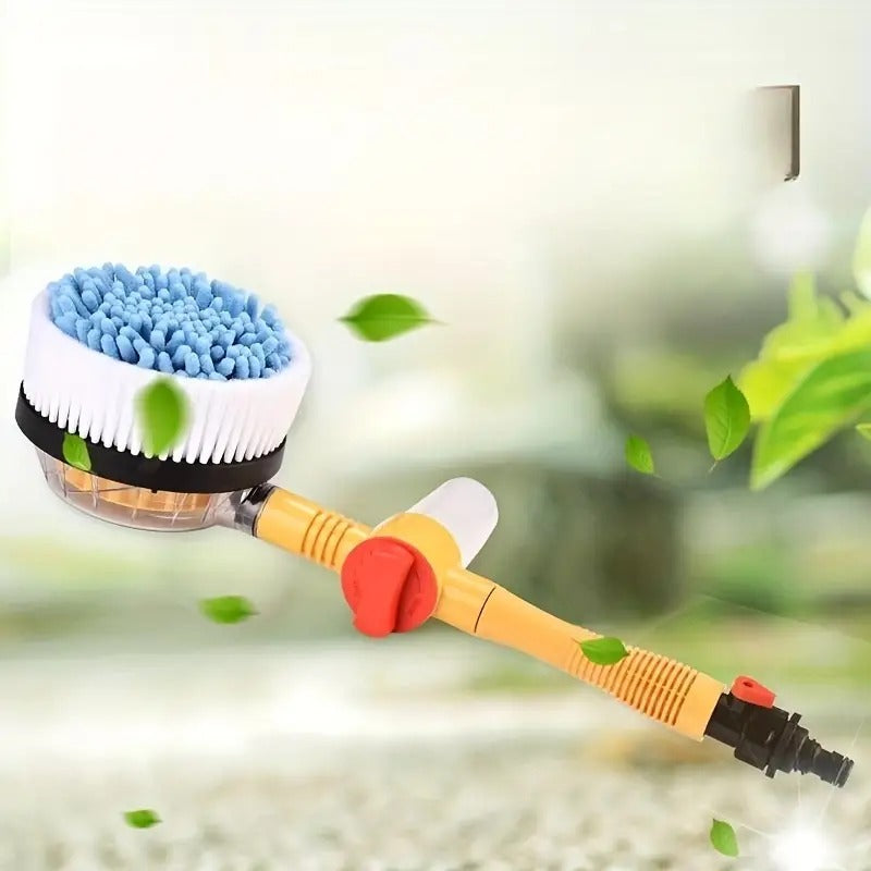 🚗 Kit de Limpieza para Auto 360° – Cepillo Giratorio con Espuma en Aerosol 🧼✨