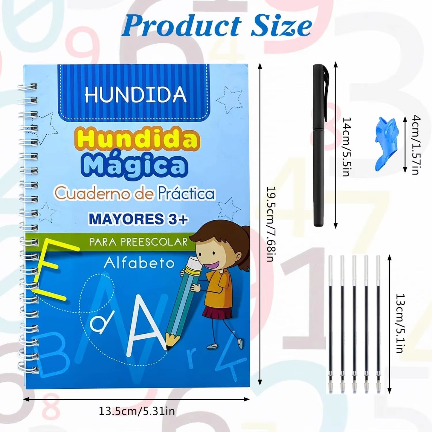 📖 Pack Cuadernos de Caligrafía Mágica – Aprende Jugando con Tinta que Desaparece ✍️