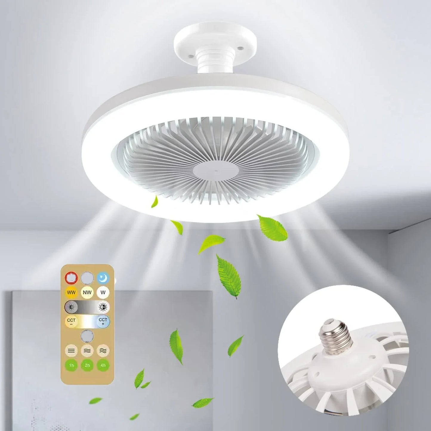 Foco Ventilador 360°: ¡Luz y Frescura con Estilo! 🌟🌬️💡