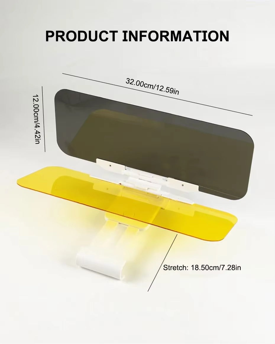 🔆 Visera Solar Polarizada 2 en 1 para Auto – Protección Antideslumbrante Día 🌞 y Noche 🌙