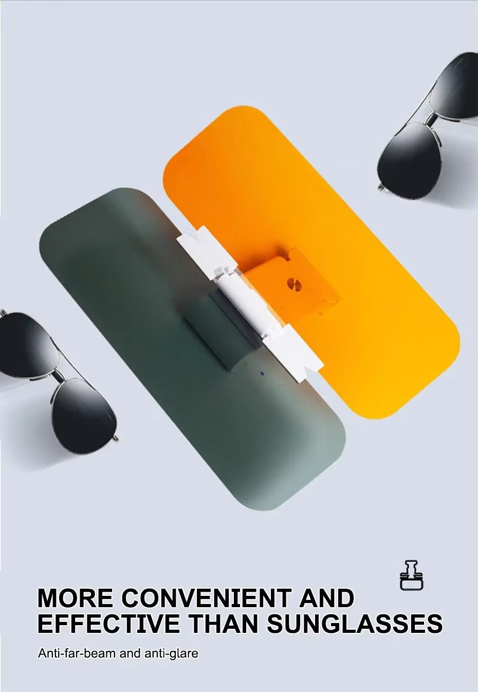 🔆 Visera Solar Polarizada 2 en 1 para Auto – Protección Antideslumbrante Día 🌞 y Noche 🌙