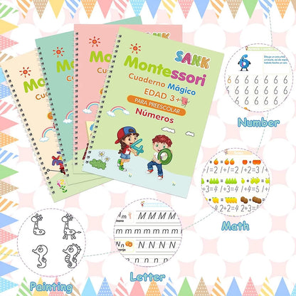 📖 Pack Cuadernos de Caligrafía Mágica – Aprende Jugando con Tinta que Desaparece ✍️