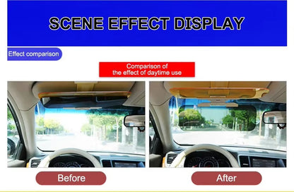 🔆 Visera Solar Polarizada 2 en 1 para Auto – Protección Antideslumbrante Día 🌞 y Noche 🌙